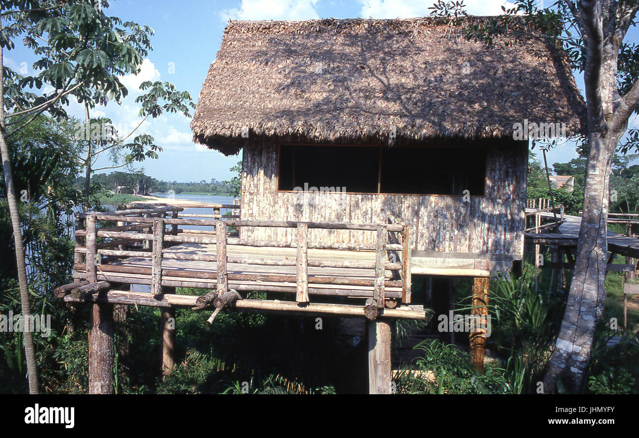 Inn Pakaas stilt lodge; Guajará Mirim; Rondonia; Brasile Foto Stock