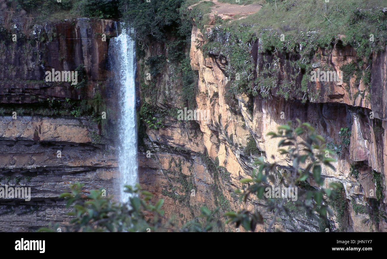 La cascata di sposa velo; Chapada dos Guimarães; Mato Grosso do Sul,  Brasile Foto stock - Alamy