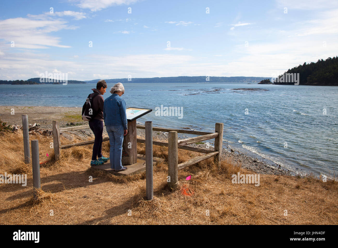La Conner Campeggio, Swinomish Indian Reservation, Skagit Bay, Fidalgo Island, La Conner, nello Stato di Washington, USA, America Foto Stock