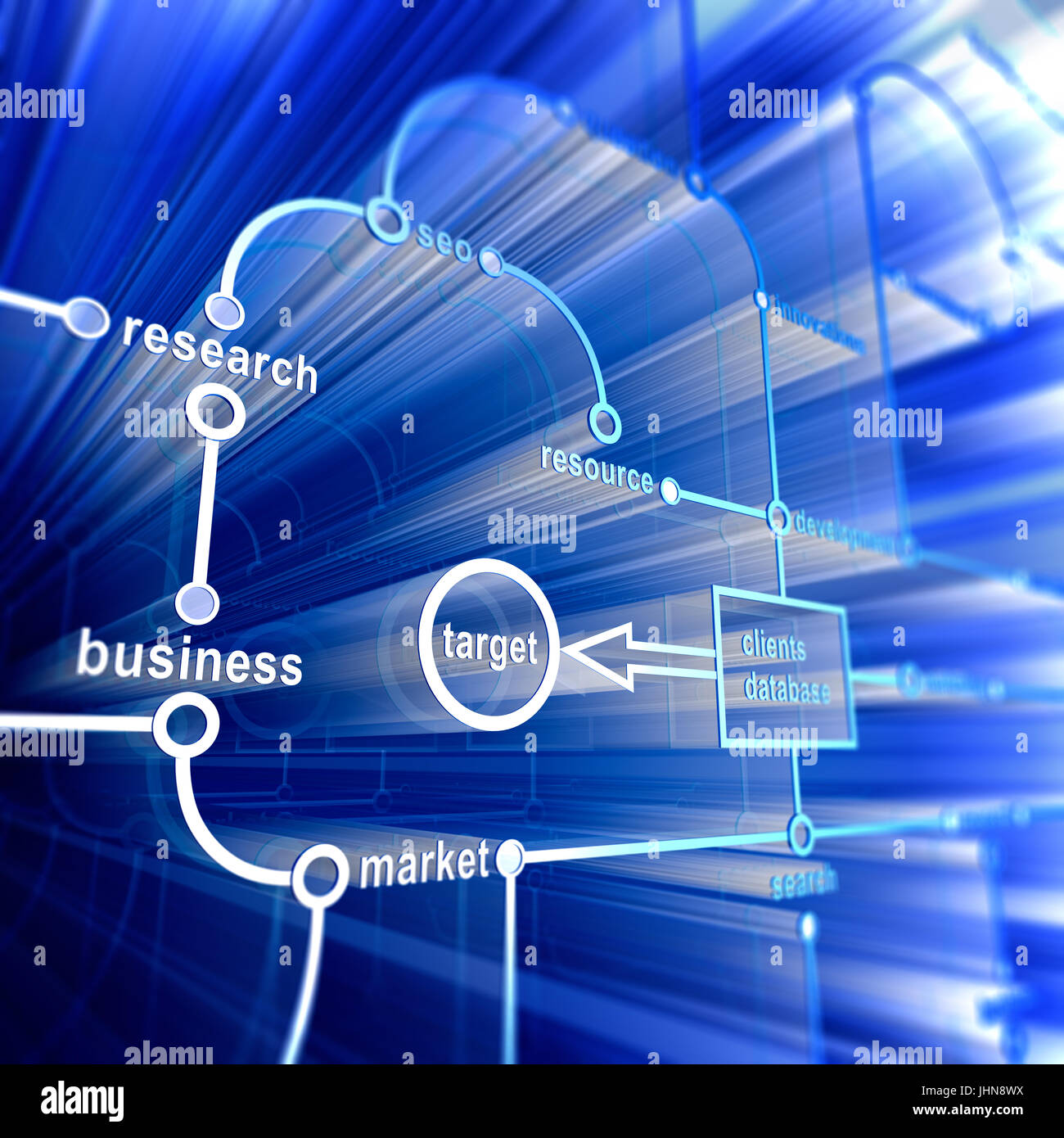 Concetto database 3d Foto Stock