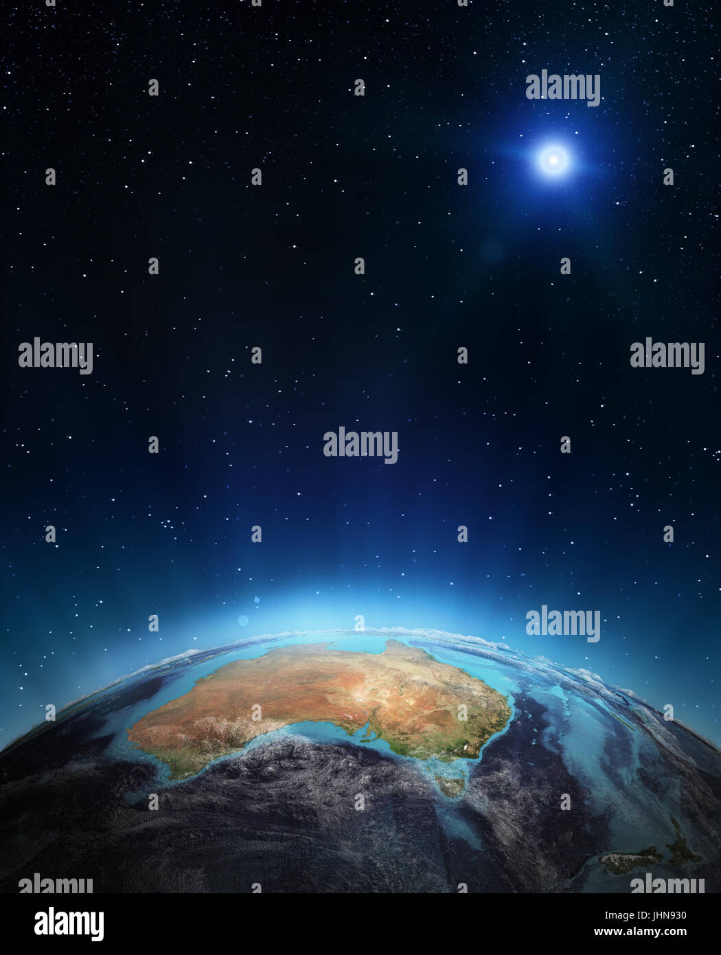 Australia 3d planet Foto Stock
