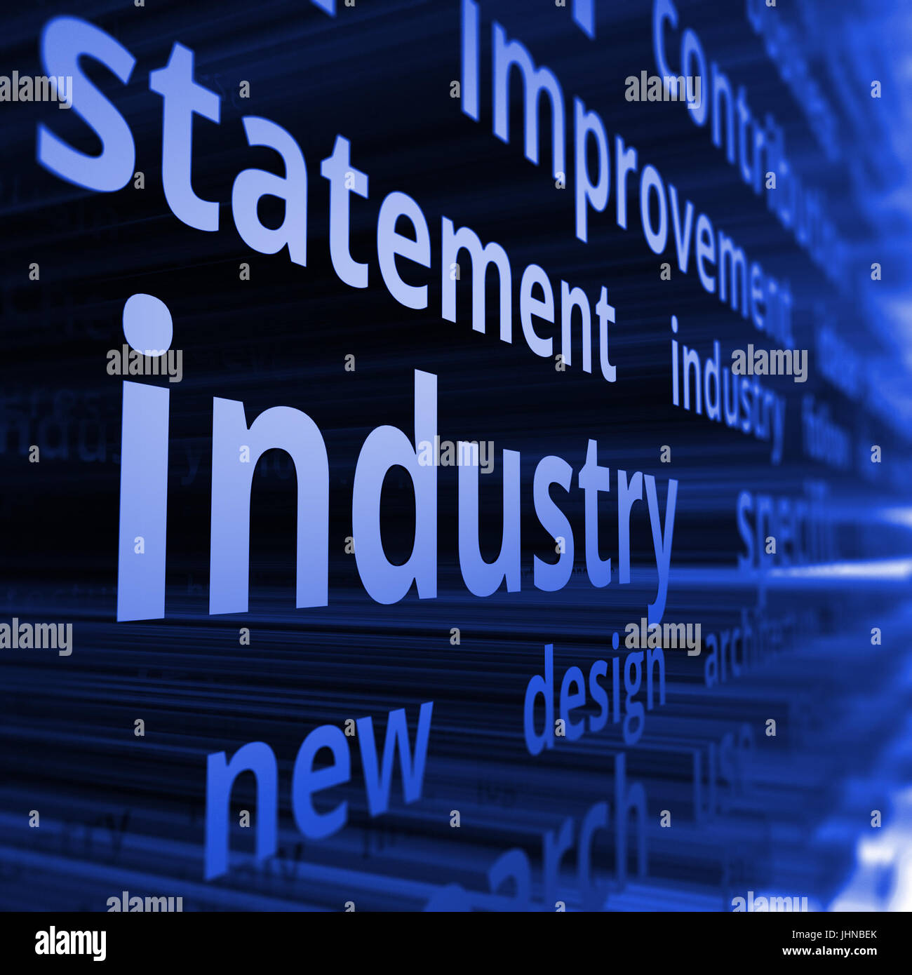 Concetto di industria di scena 3D Foto Stock