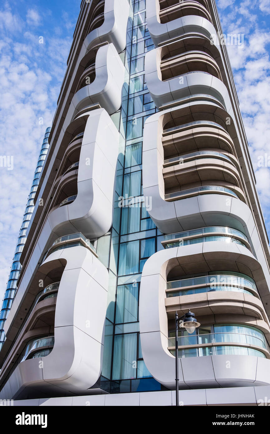 Il canaletto torre residenziale, City Road, London, England, Regno Unito Foto Stock