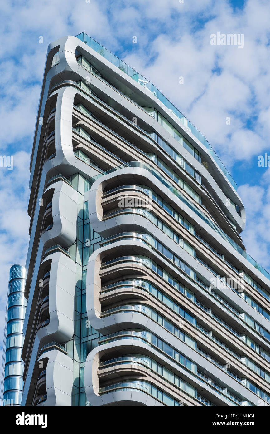 Il canaletto torre residenziale, City Road, London, England, Regno Unito Foto Stock