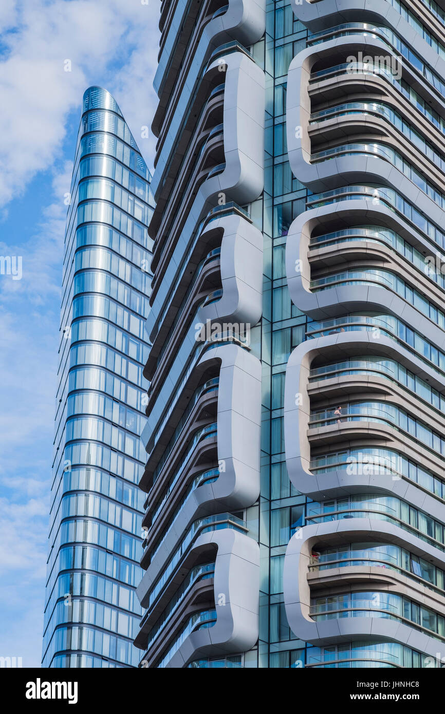 Il canaletto torre residenziale, City Road, London, England, Regno Unito Foto Stock