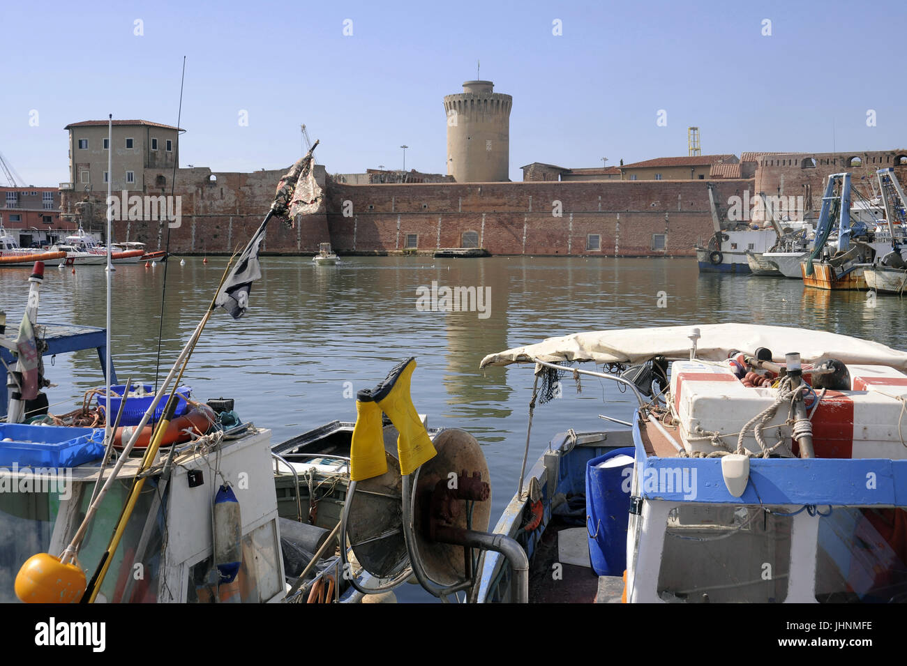 Livorno (Toscana, Italia), la Fortezza Vecchia Foto Stock