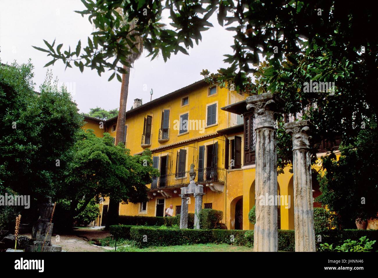 Gardone Riviera , il Lago di Garda (Italia) il Vittoriale, ultimo home e il museo memoriale del poeta Gabriele D'Annunzio Foto Stock