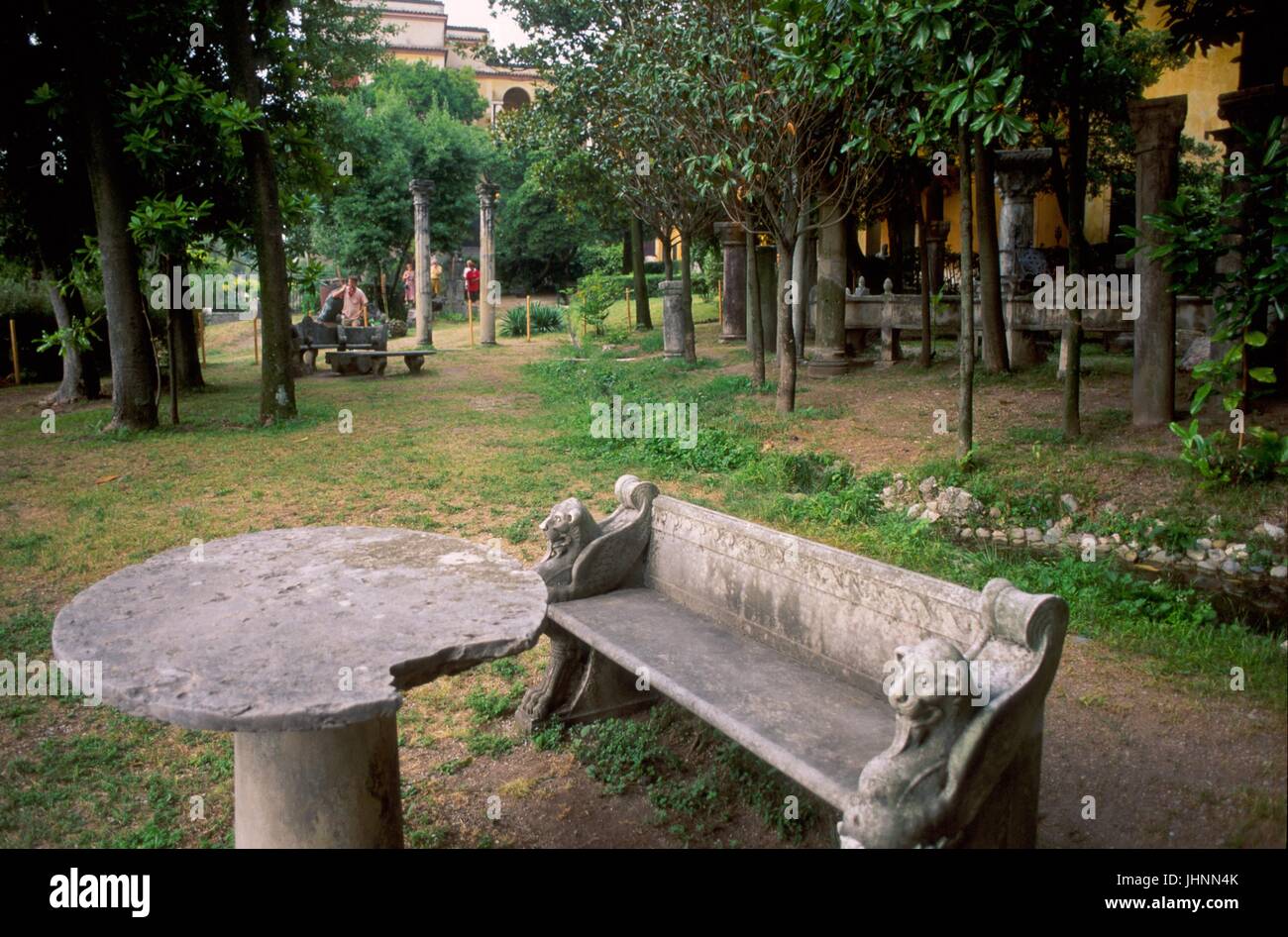 Gardone Riviera , il Lago di Garda (Italia) il Vittoriale, ultimo home e il museo memoriale del poeta Gabriele D'Annunzio Foto Stock
