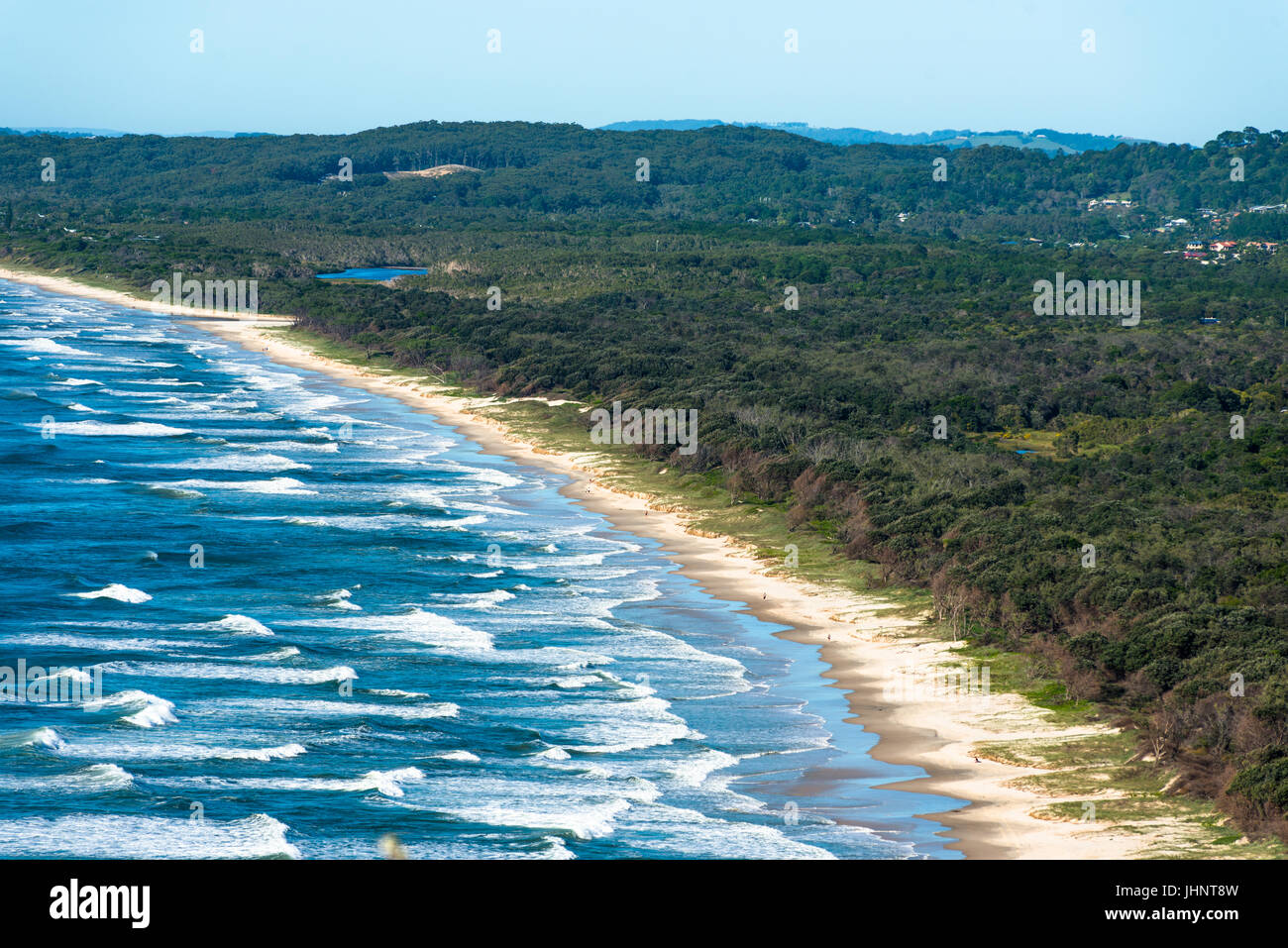 Byron Bay, Nuovo Galles del Sud, Australia. Tallow Beach confinante Arakwal National Park Foto Stock