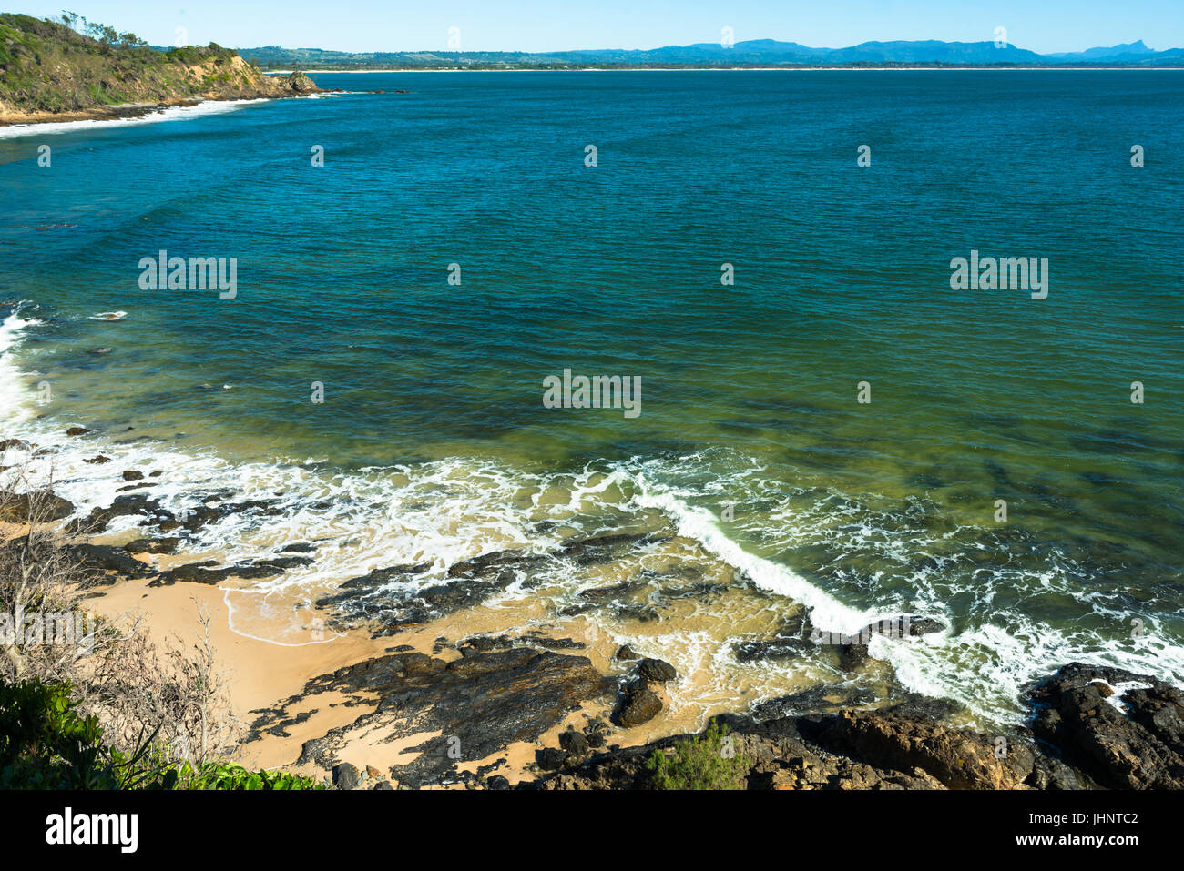 Uno scenario spettacolare al Byron Bay, Nuovo Galles del Sud, Australia Foto Stock