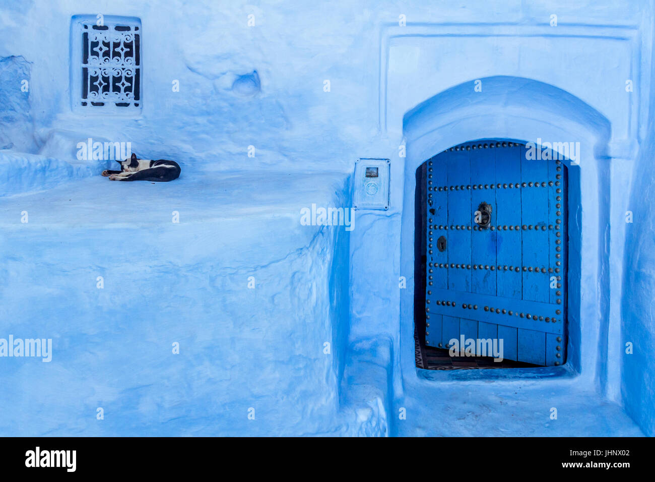 Il blue medina di Chefchaouen, Marocco Foto Stock