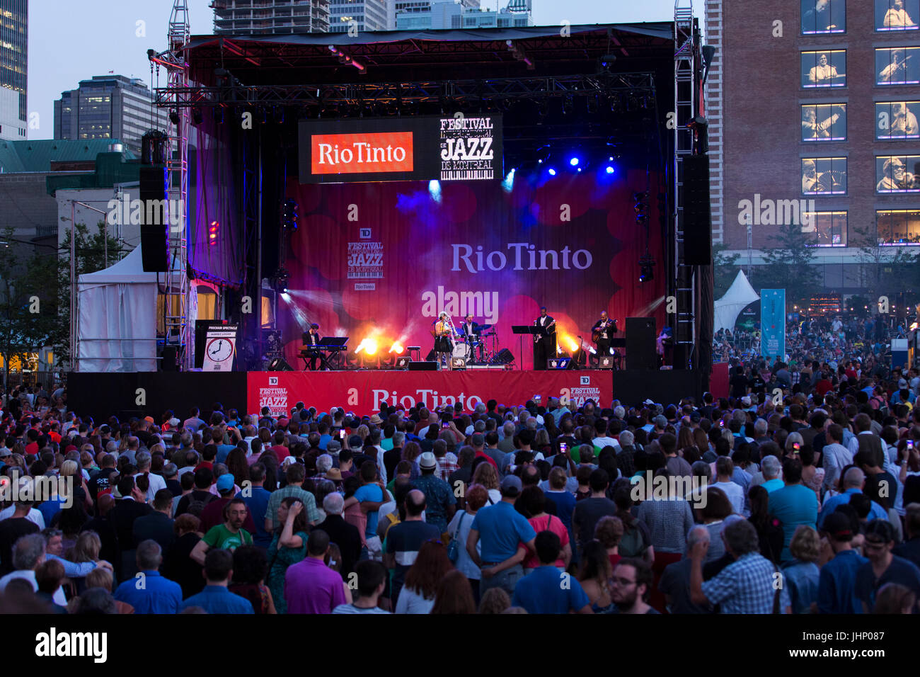 Montreal Jazz Festival, Stanley Clarke prestazioni di banda Foto Stock