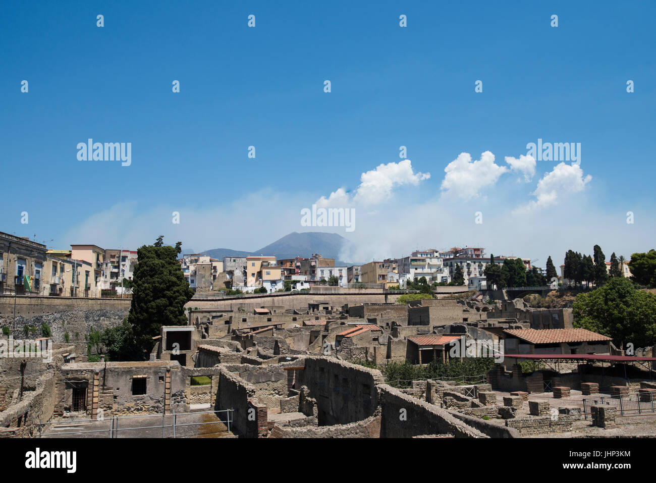 Il Vesuvio ed Ercolano Foto Stock
