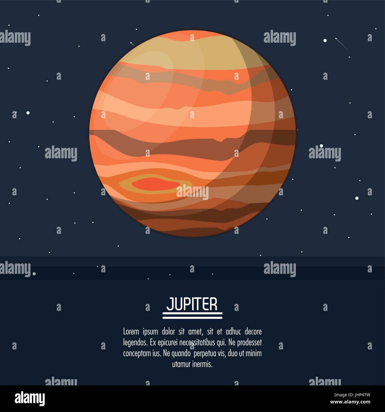 Poster colorati con il pianeta Giove Immagine e Vettoriale - Alamy