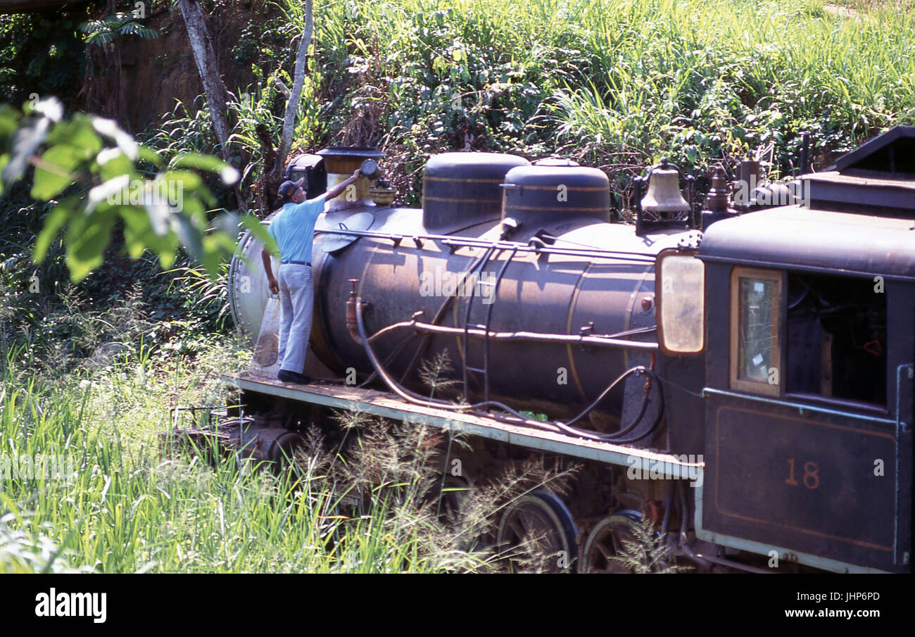 La carburazione Il treno madeira - mamoré; Rondônia; Brasile Foto Stock