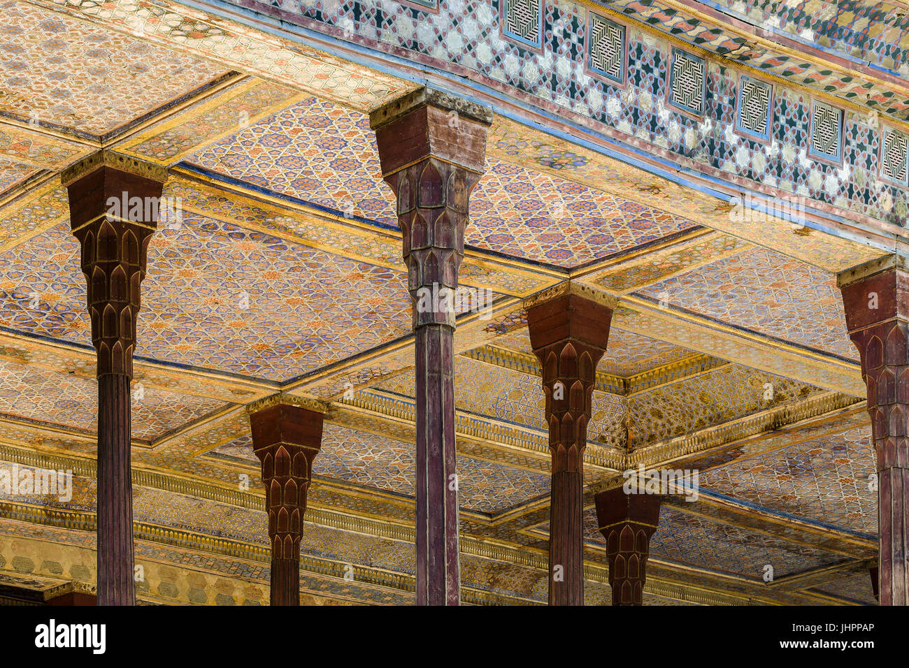 Chehel Sotoun padiglione massimale, Isfahan, Iran Foto Stock