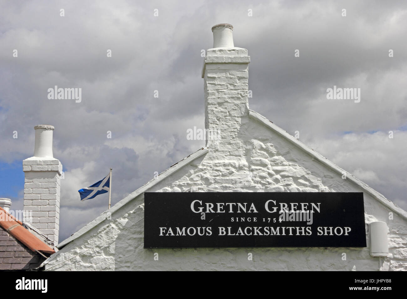 Il famoso fabbro del negozio, Gretna Green Foto Stock