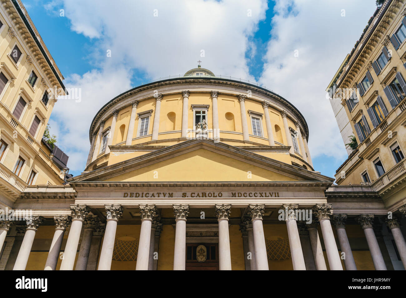 San Carlo al Corso è un neo-classica chiesa nel centro di Milano. La chiesa è gestito dall'ordine di Servite Foto Stock