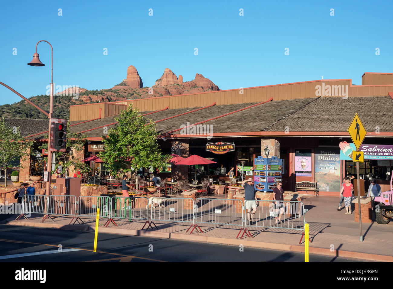 Sedona main street, Arizona deserto città , STATI UNITI Foto Stock