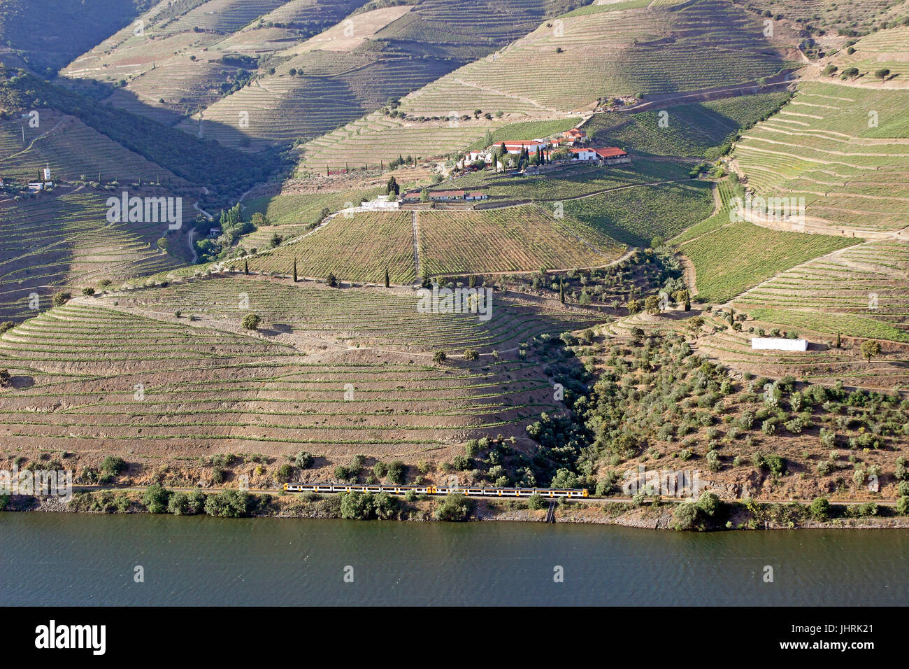 Quinta Porta Nova vigneti lungo il fiume Douro Portogallo Foto Stock