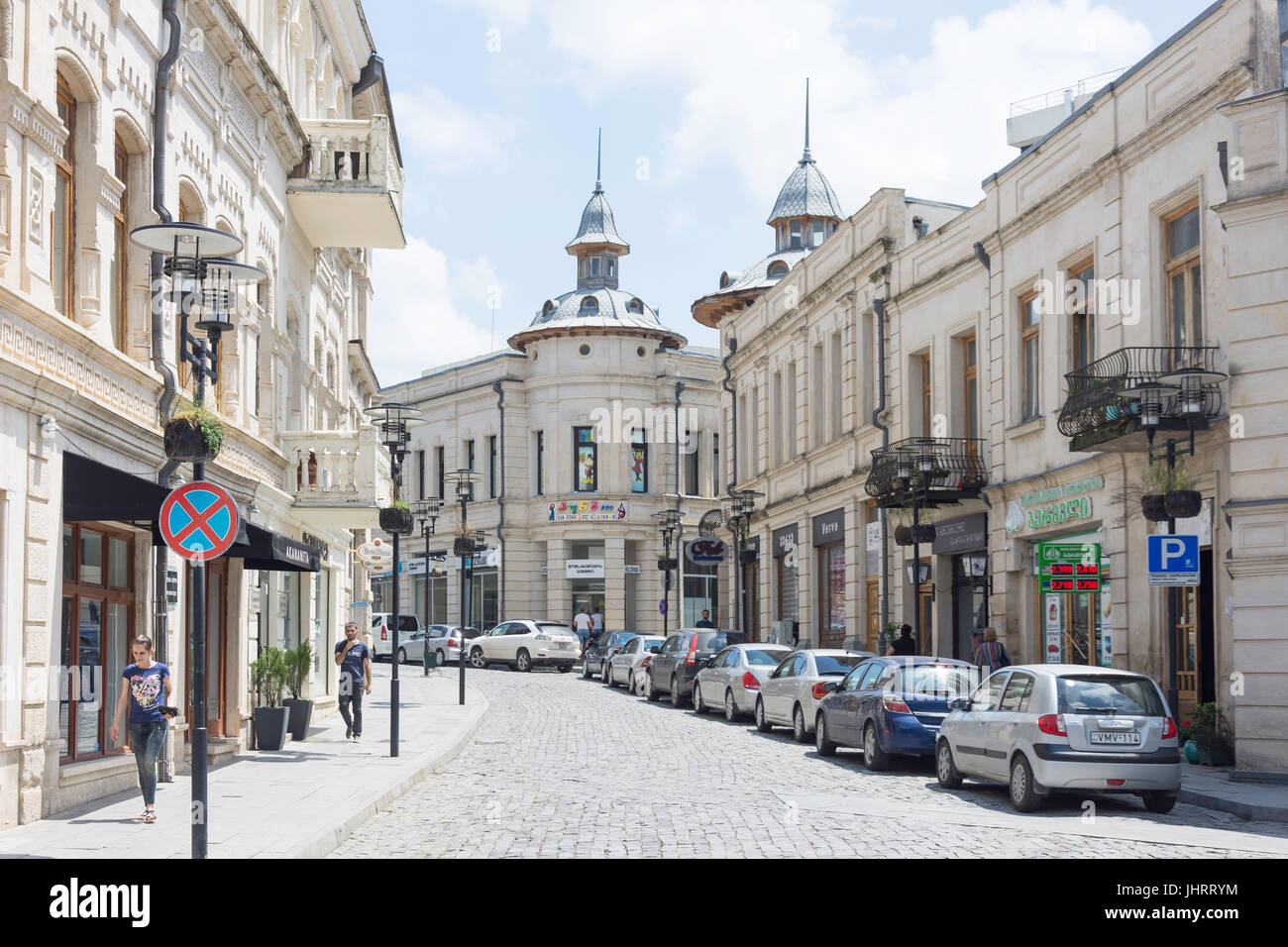 Royal District, Pushkini Street, Kutaisi, Imereti provincia (Mkhare), Georgia Foto Stock