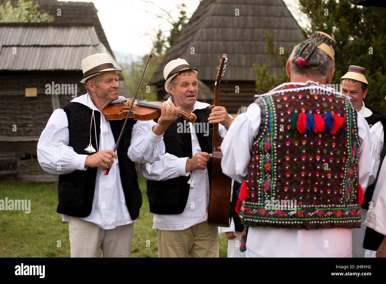 Festival folk a Sighetu Marmatiei, Maramures District, Romania Foto Stock