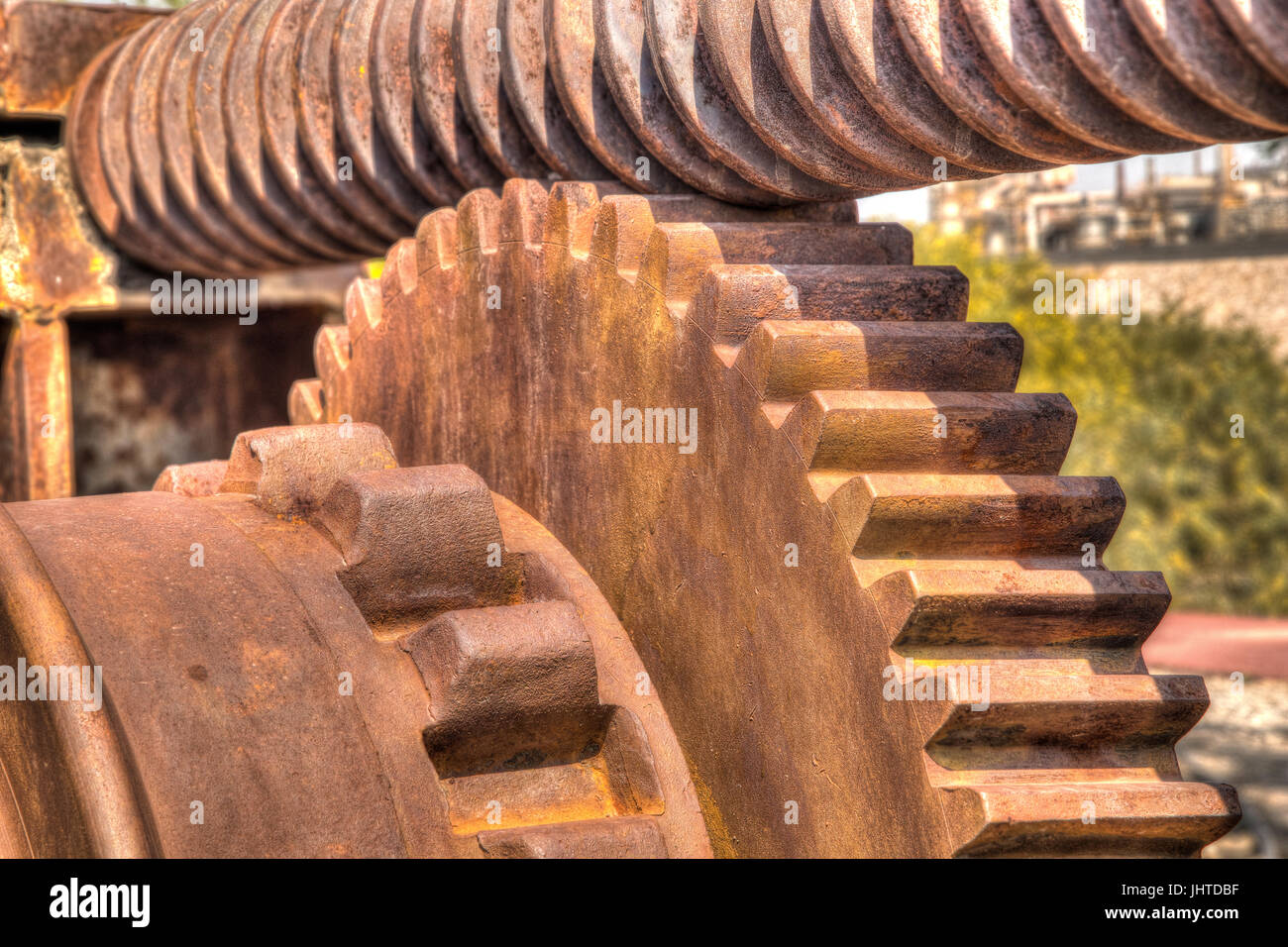 Il vecchio del macchinario minerario Foto Stock