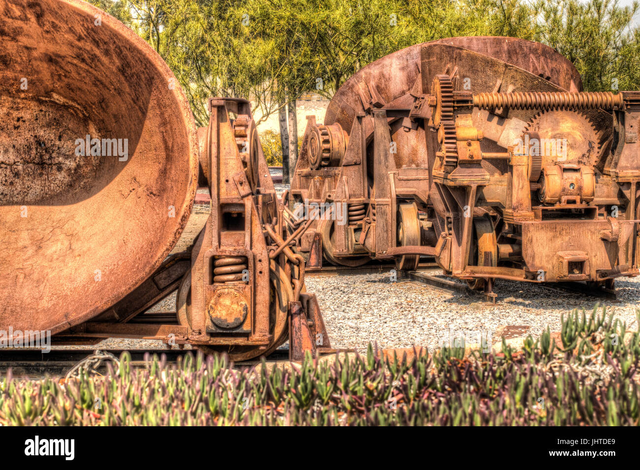 Il vecchio del macchinario minerario Foto Stock