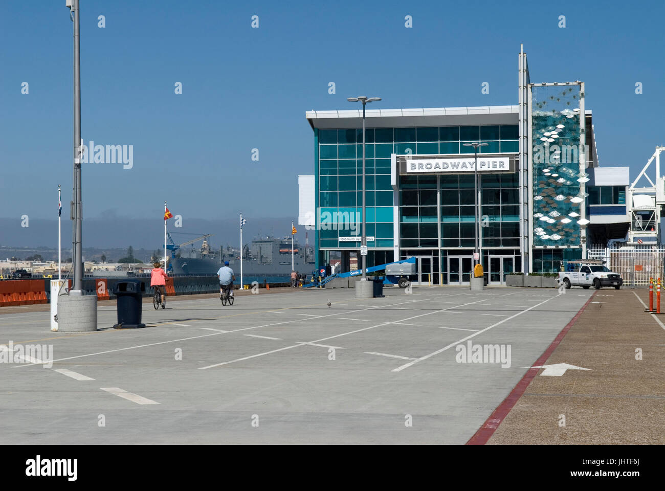 Padiglione Porta su Broadway Pier Harbor Drive, San Diego, California, USA. Foto Stock