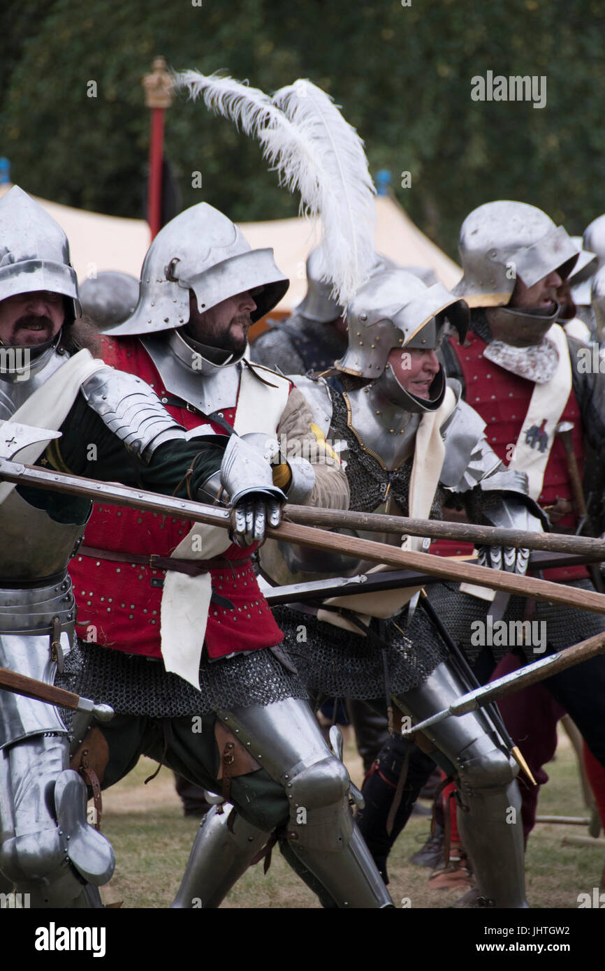 La battaglia di Northampton 2017 DELAPRE PARK Foto Stock