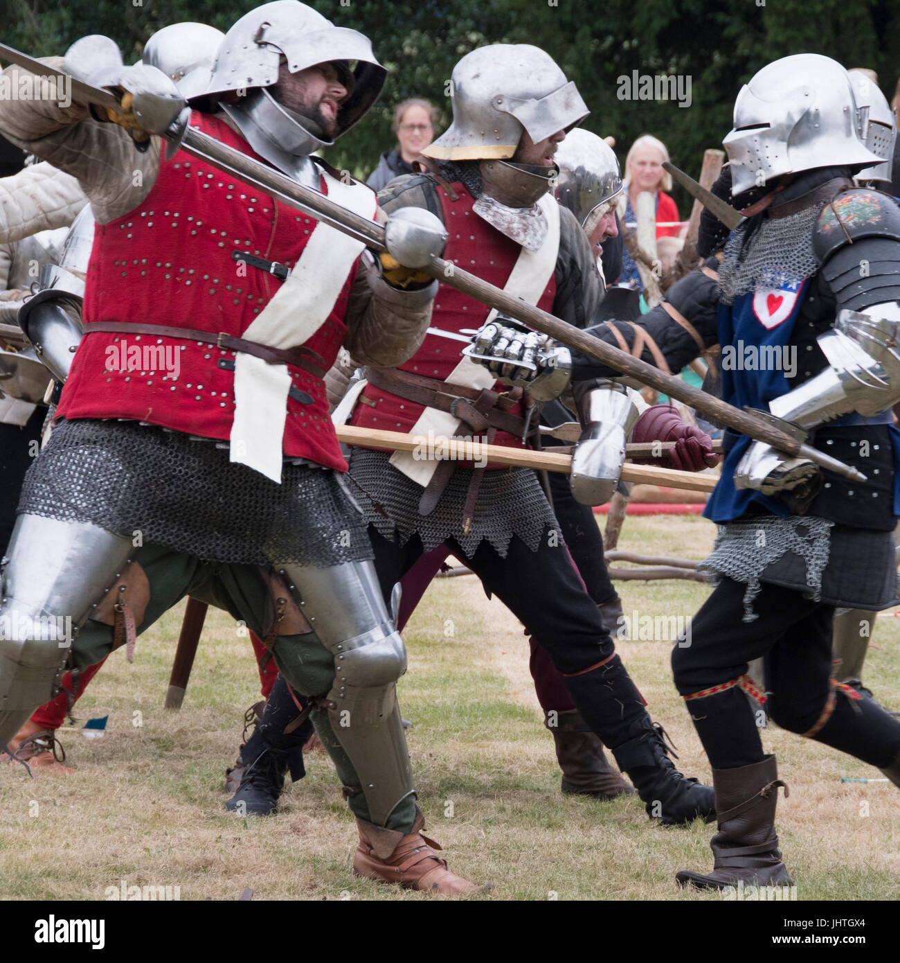 La battaglia di Northampton 2017 DELAPRE PARK Foto Stock