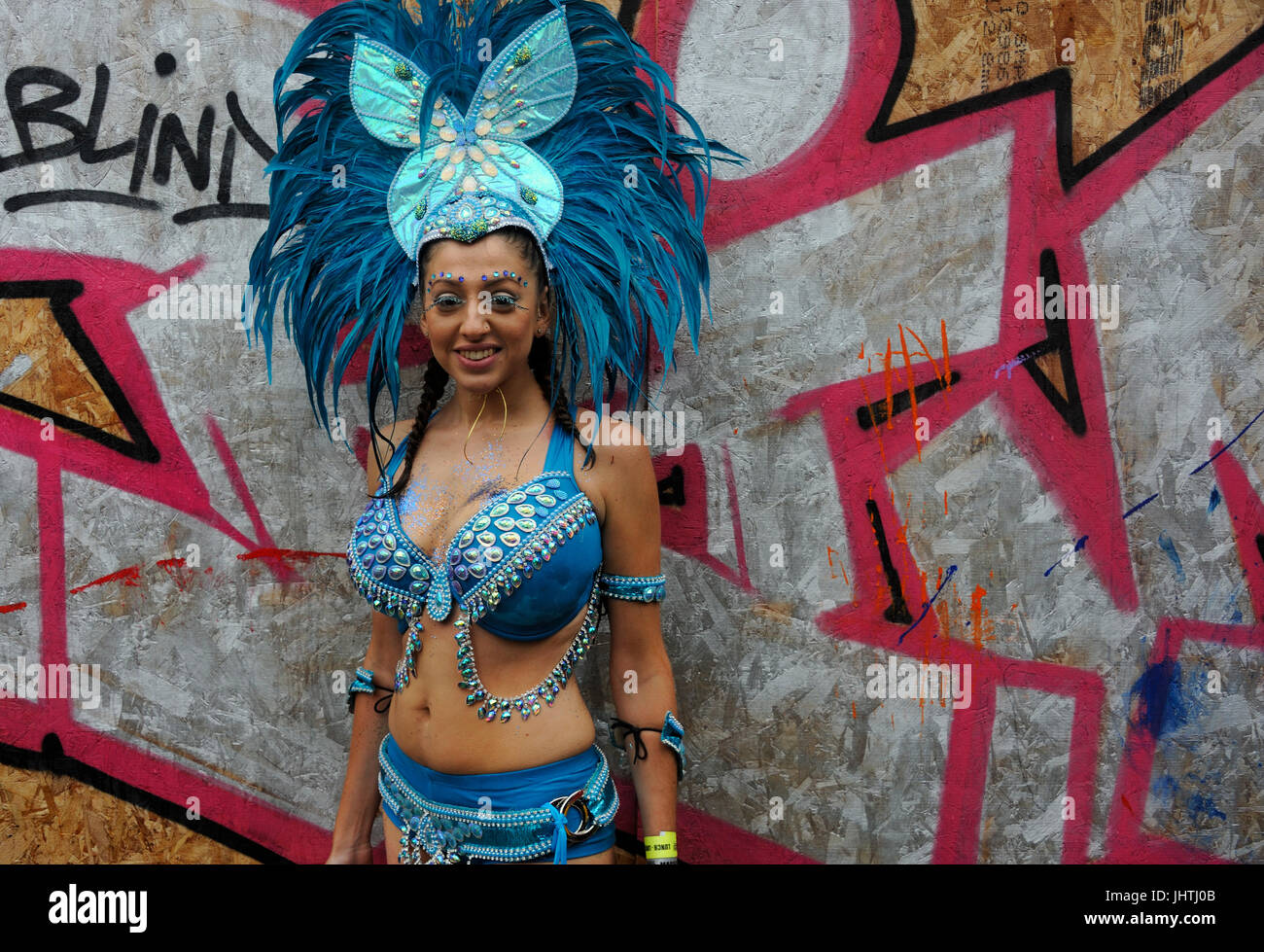 I partecipanti del carnevale Foto Stock