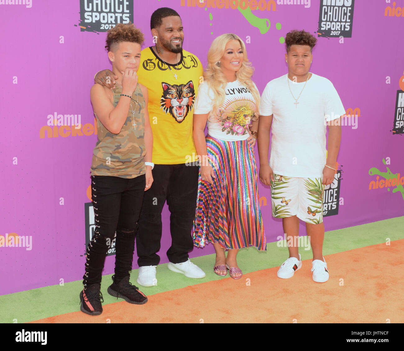 Prince Fielder partecipa al 2017 Nickelodeon Kids' Choice Sports Awards Pauley Pavilion Los Angeles, California, luglio 13,2017. Foto Stock