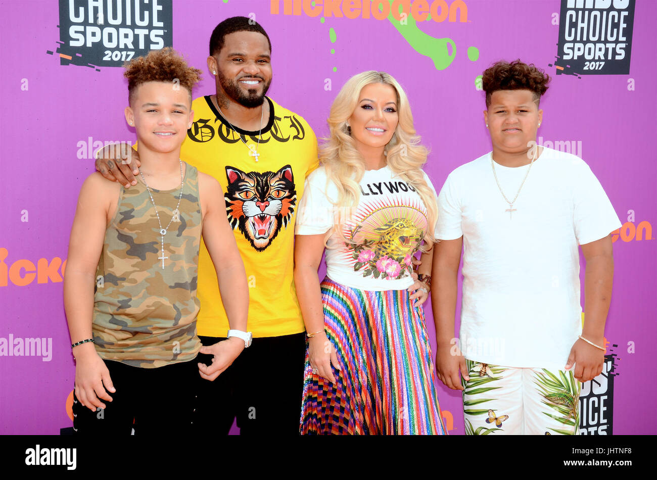 Prince Fielder partecipa al 2017 Nickelodeon Kids' Choice Sports Awards Pauley Pavilion Los Angeles, California, luglio 13,2017. Foto Stock