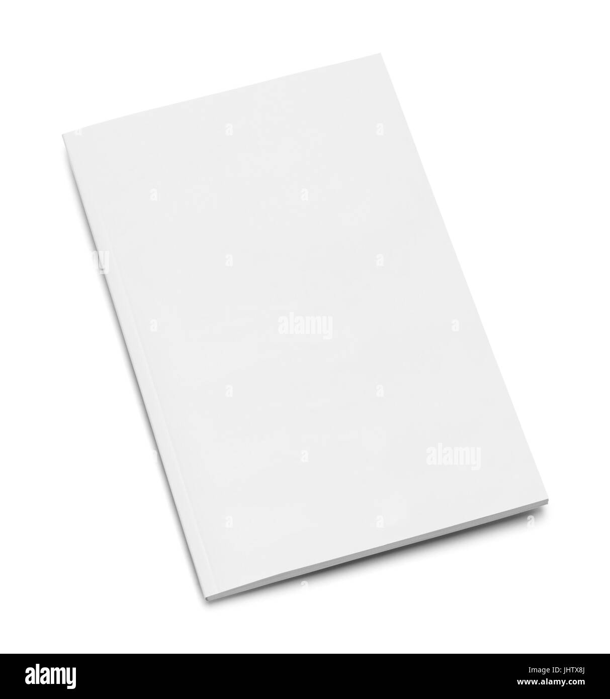 Piccolo vuoto Libro bianco isolato su sfondo bianco. Foto Stock
