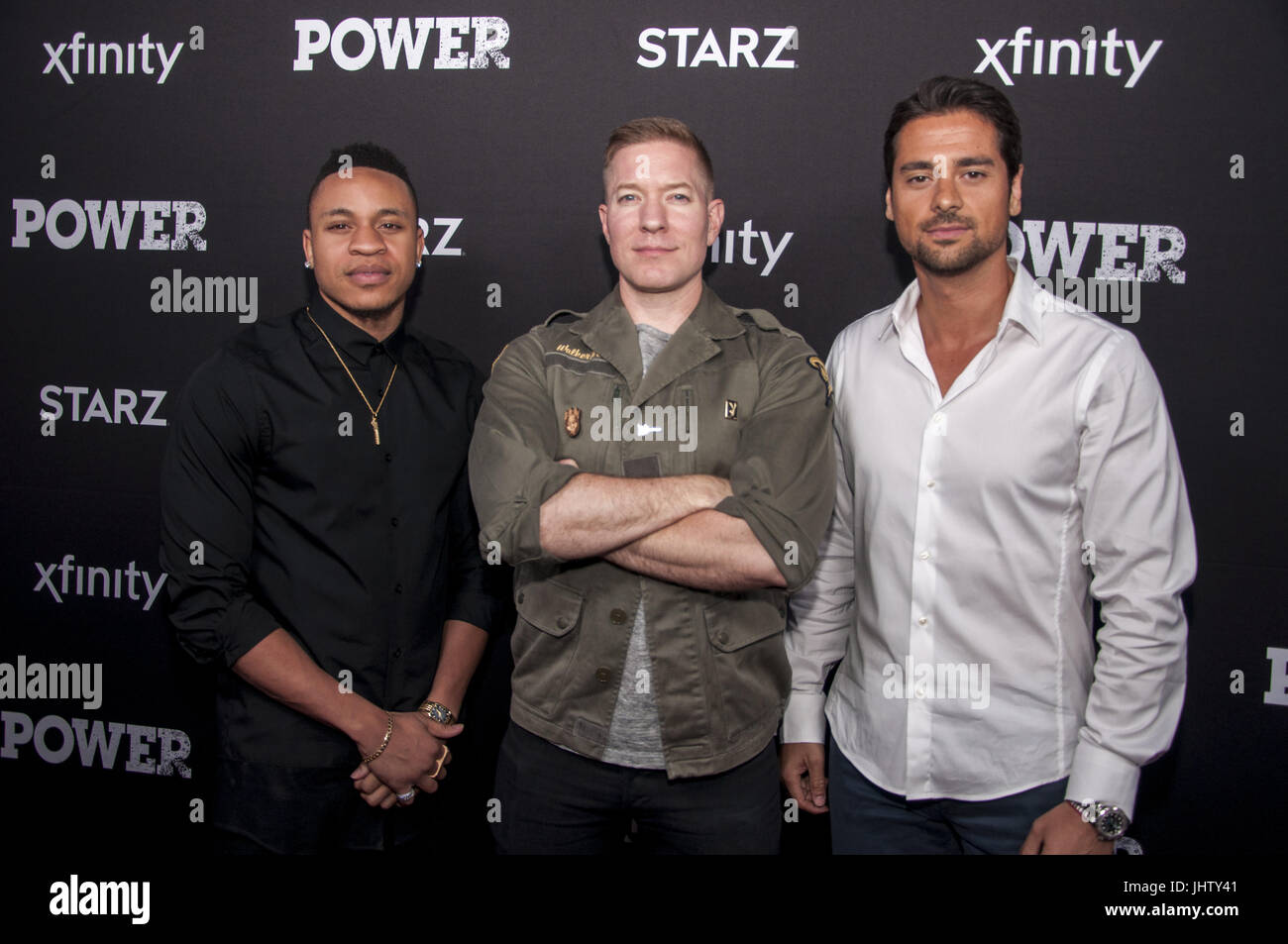 Stagione di potenza quattro Chicago speciale proiezione ospitato da Starz e Xfinity tappeto rosso arrivi all'icona Showplace teatro di Giugno 13, 2017 a Chicago, IL, Stati Uniti d'America con: Rotimi Akinosho, Joseph Sikora, J.R. Ramirez dove: Chicago, Illinois, Stati Uniti quando: 14 giu 2017 Credit: Adam Bielawski/WENN.com Foto Stock