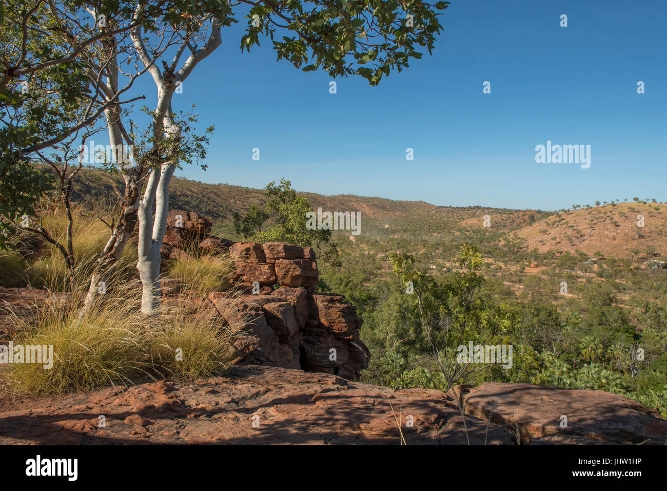 Vista dalla pila isola Lookout, Boodjamulla National Park, Queensland, Australia Foto Stock