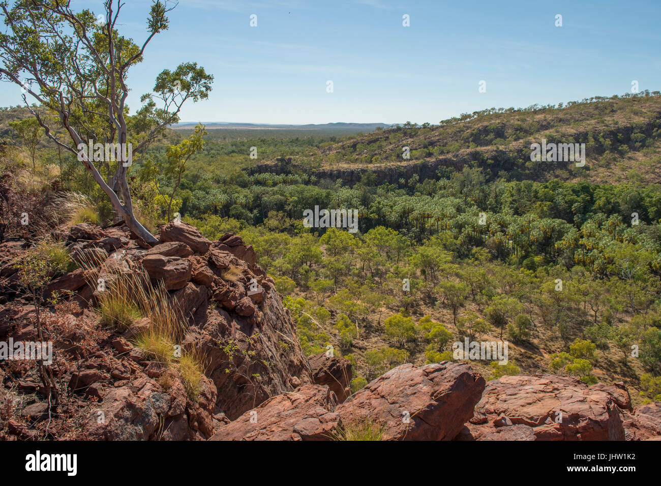 Vista dalla pila isola Lookout, Boodjamulla National Park, Queensland, Australia Foto Stock