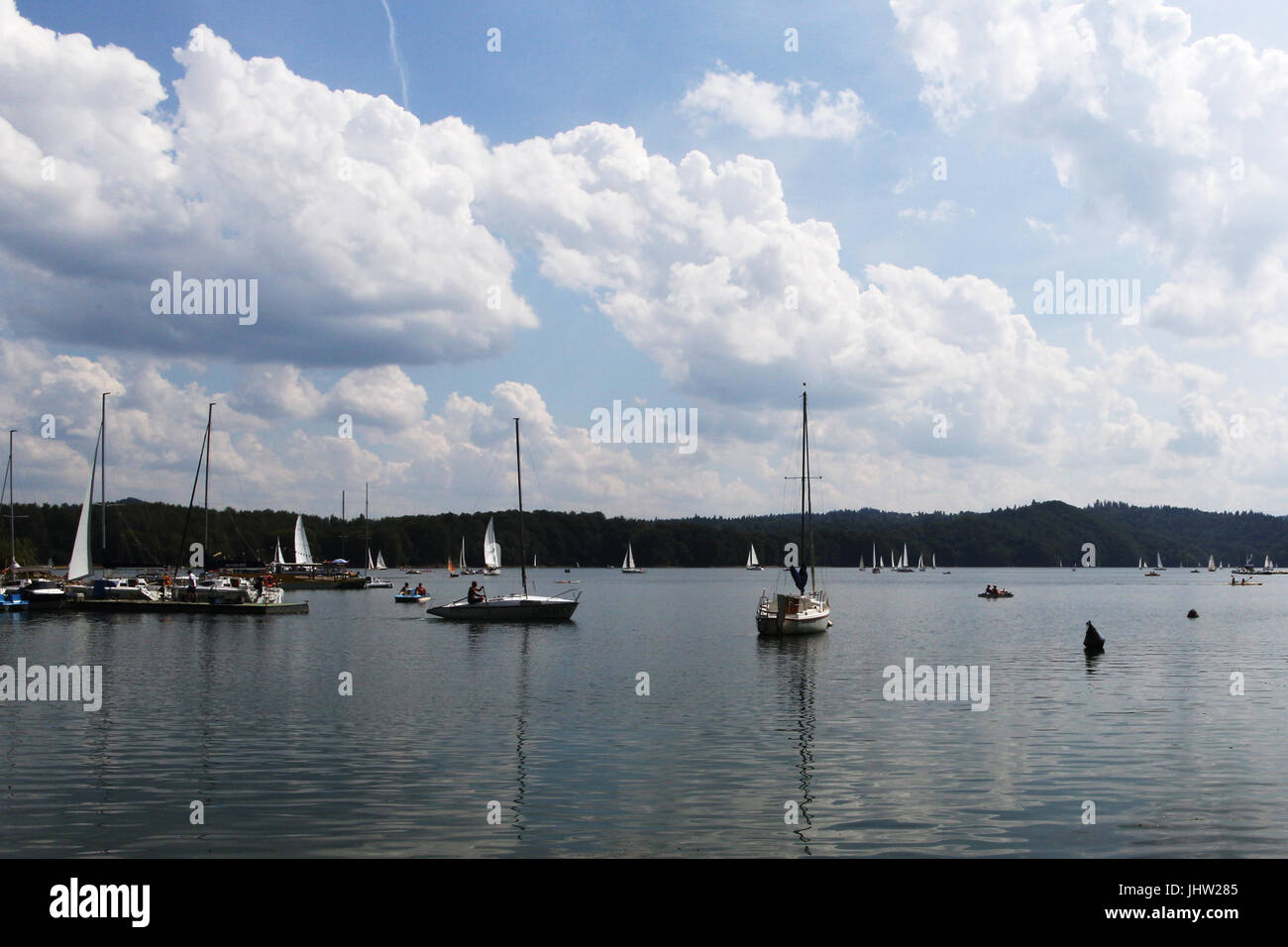 Polanczyk presso il lago di Solina in Bieszczady, Polonia Foto Stock