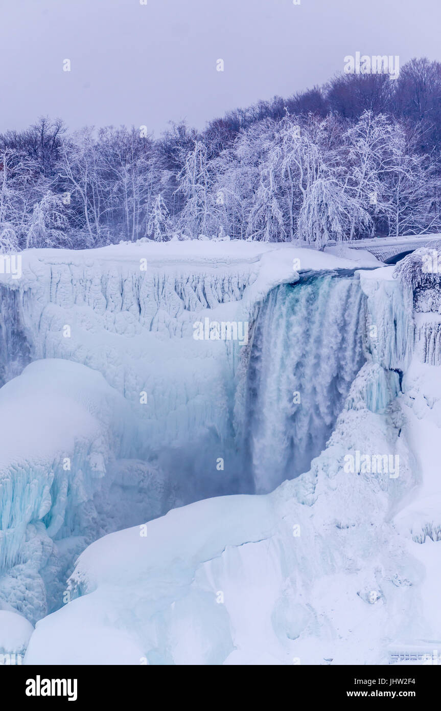Cascate del Niagara in inverno, Niagara Falls, Ontario, Canada Foto Stock