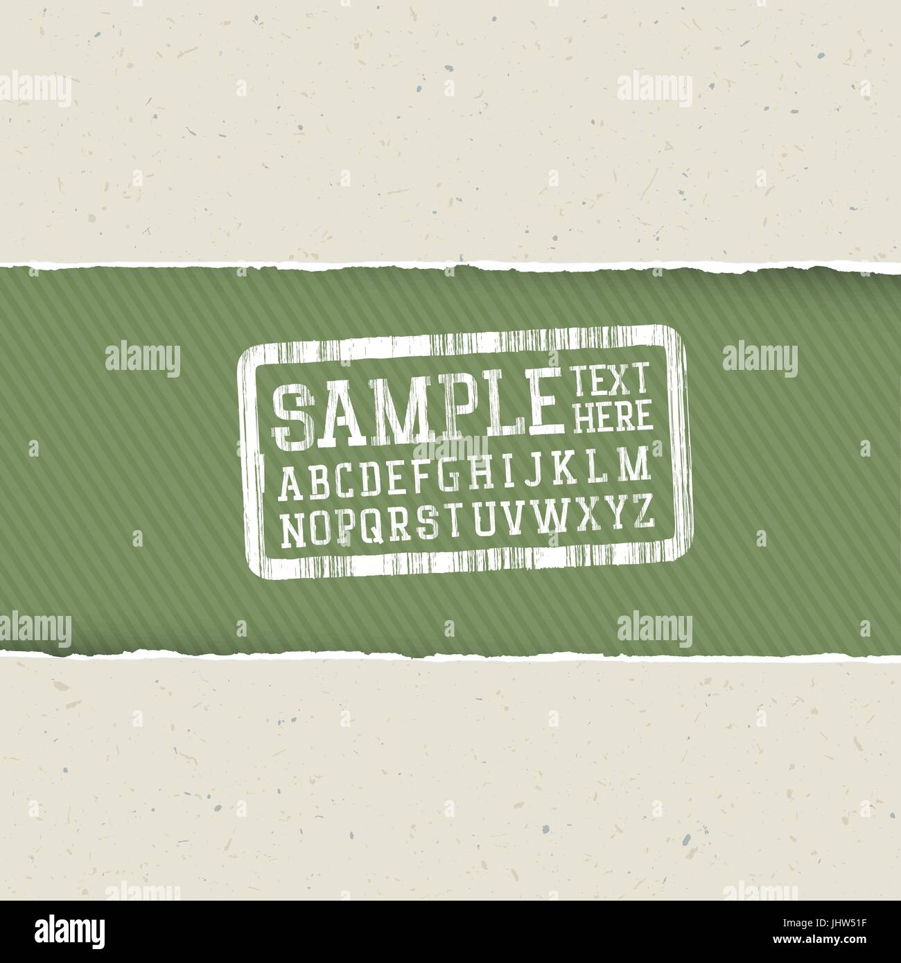 Riciclare carta sfondo con i bordi strappati e alfabeto per in primo piano. Modello di ecologia, vettore EPS10 Illustrazione Vettoriale