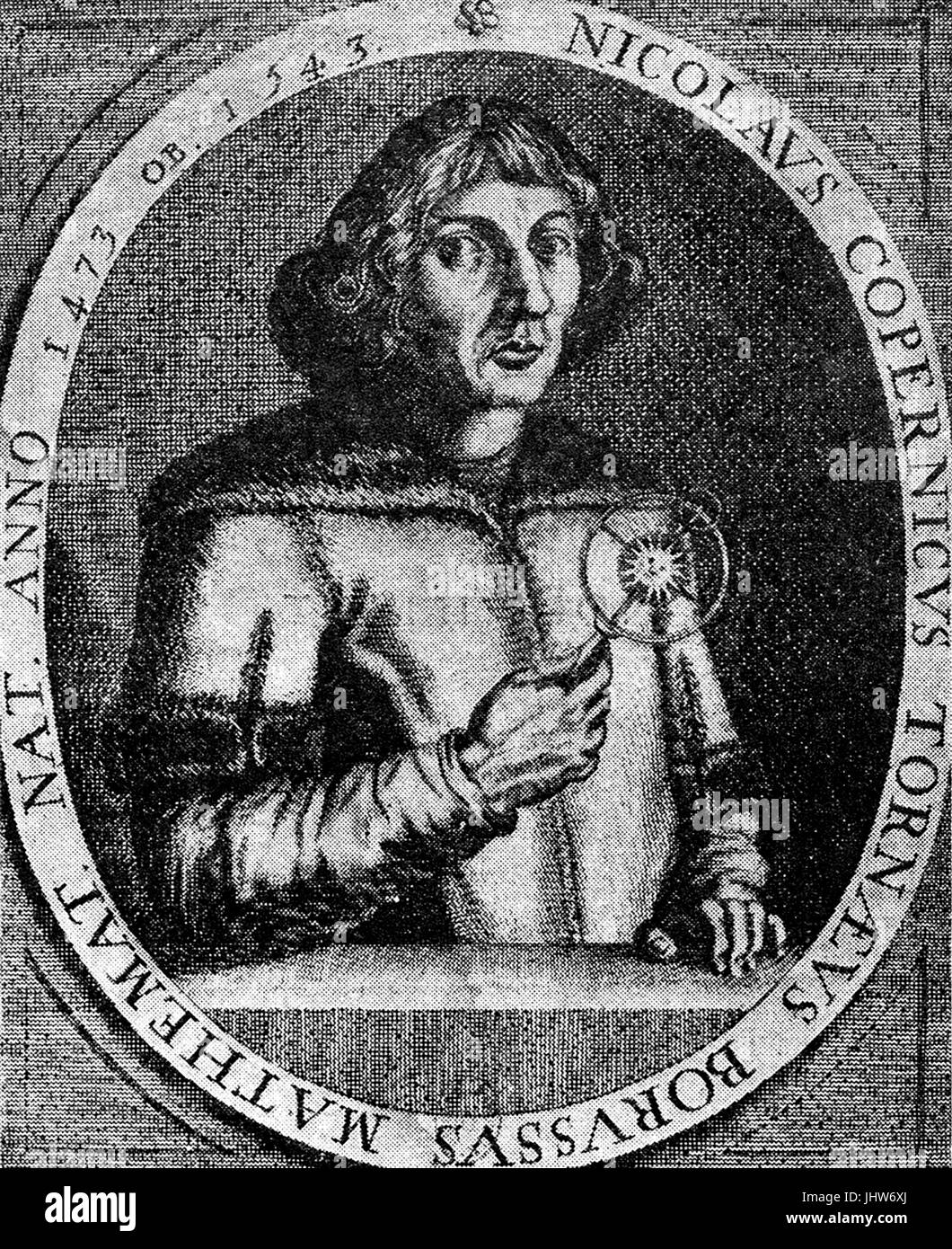 Xvi secolo Nicholaus Copernicus ritratto polacco - Astronomo Foto Stock