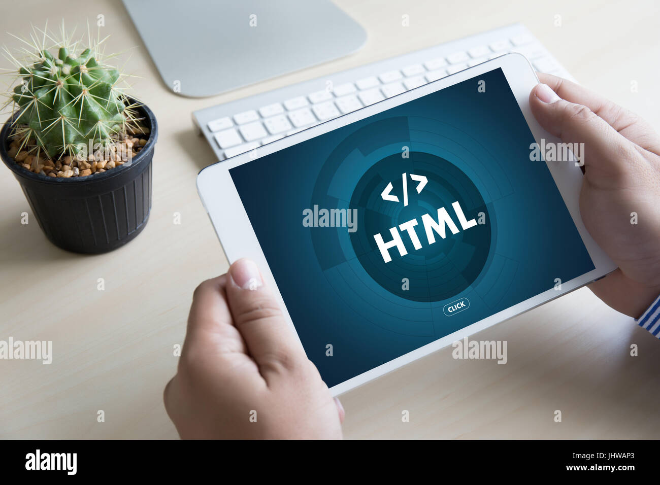 PHP sviluppatore HTML Codice Web design lavoro programmatore in un software di programmazione per lo sviluppo del cyberspazio di codifica Foto Stock
