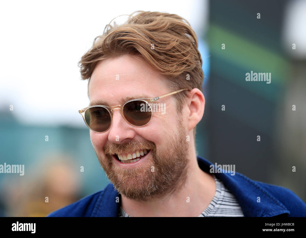 Musicista Ricky Wilson durante il 2017 British Grand Prix sul circuito di Silverstone, Towcester. Foto Stock