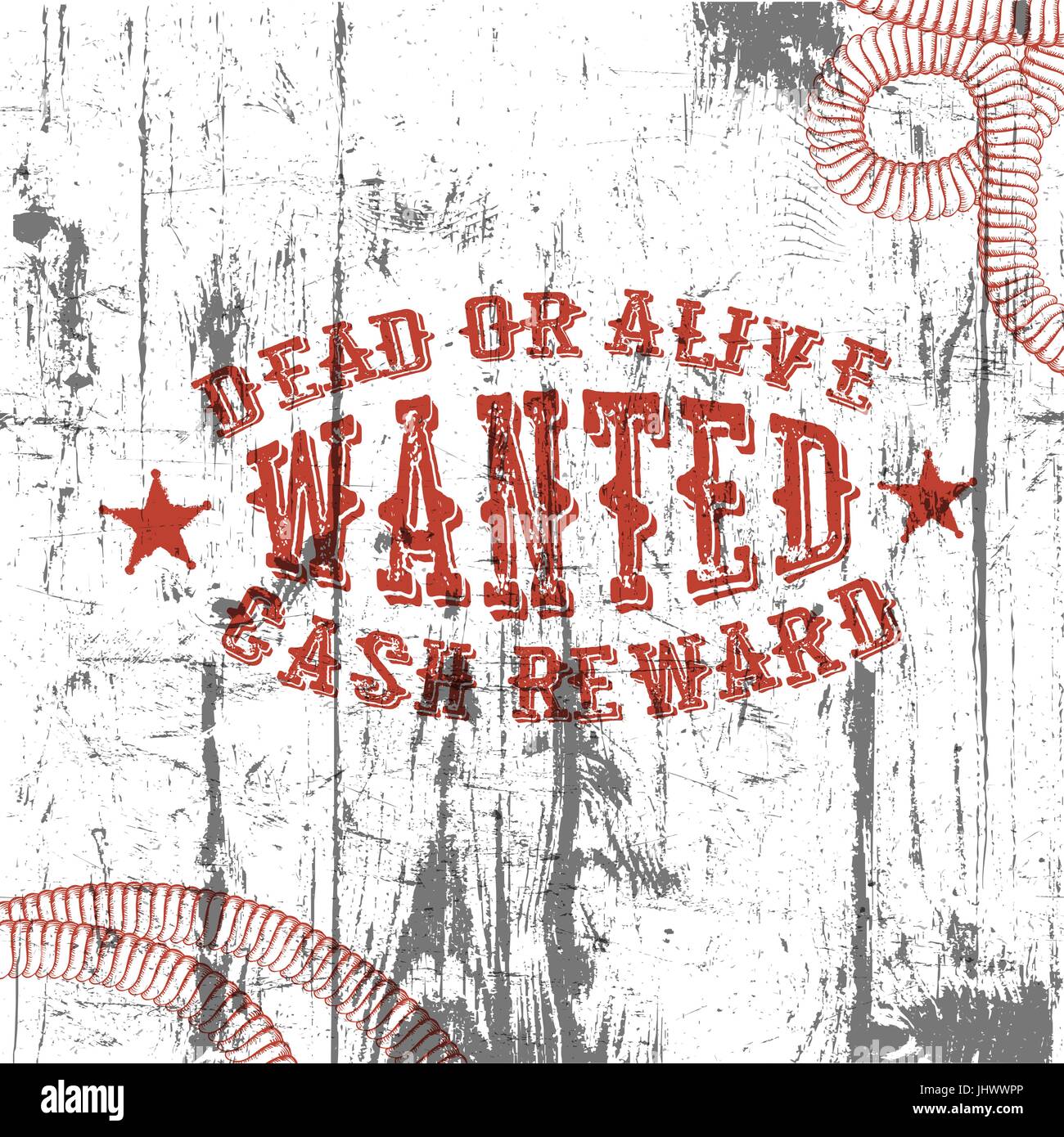 'Wanted poster'. Sulla texture di legno. Illustrazione Vettoriale