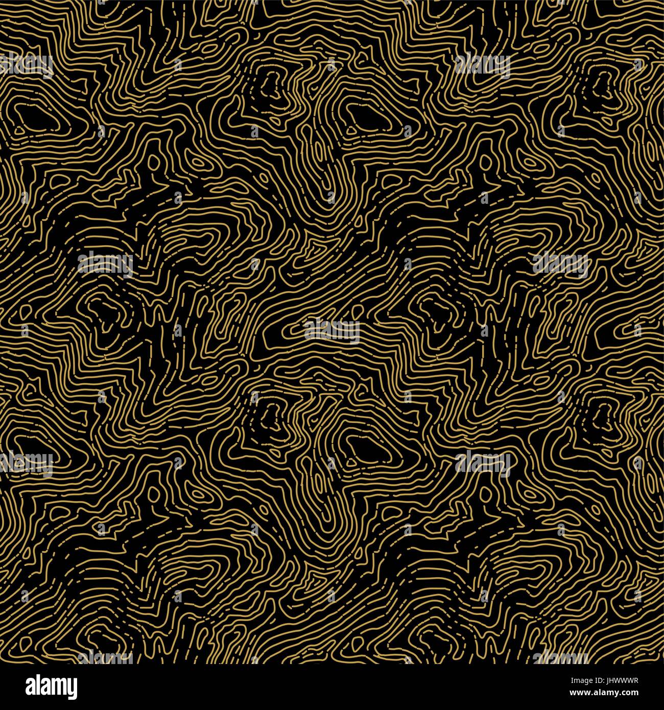 Seamless topografiche mappa di contorno di pattern. Vettore sfondo senza giunture. Illustrazione Vettoriale