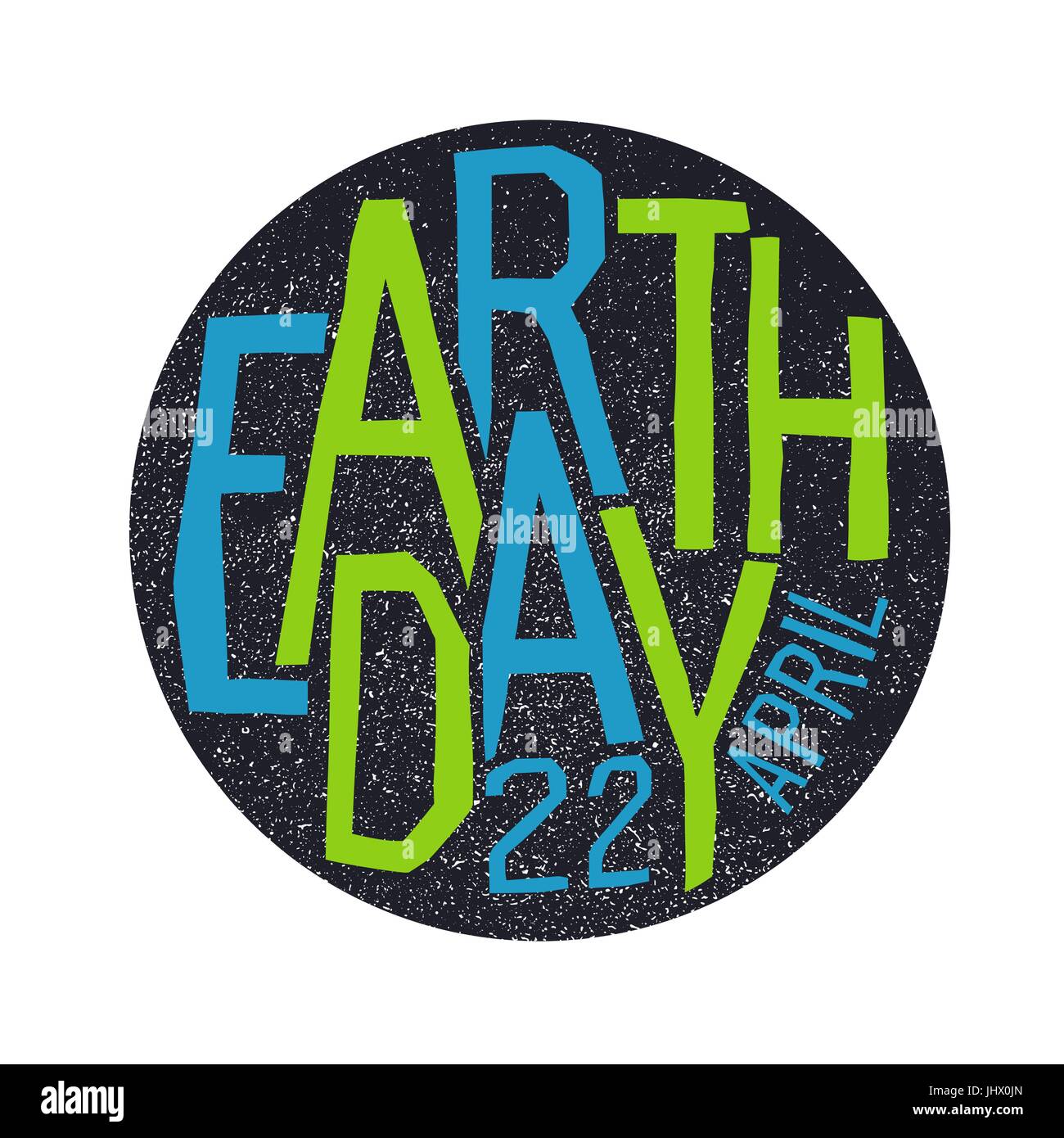 La giornata della terra, 22 aprile. Logotipo vacanze design. Illustrazione Vettoriale