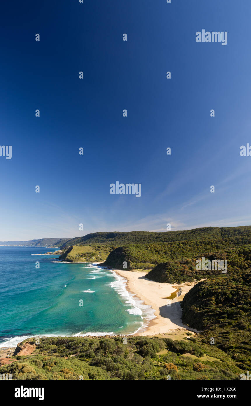 Garie Beach sulla costa in pista il Royal National Park, appena a sud di Sydney, Australia Foto Stock