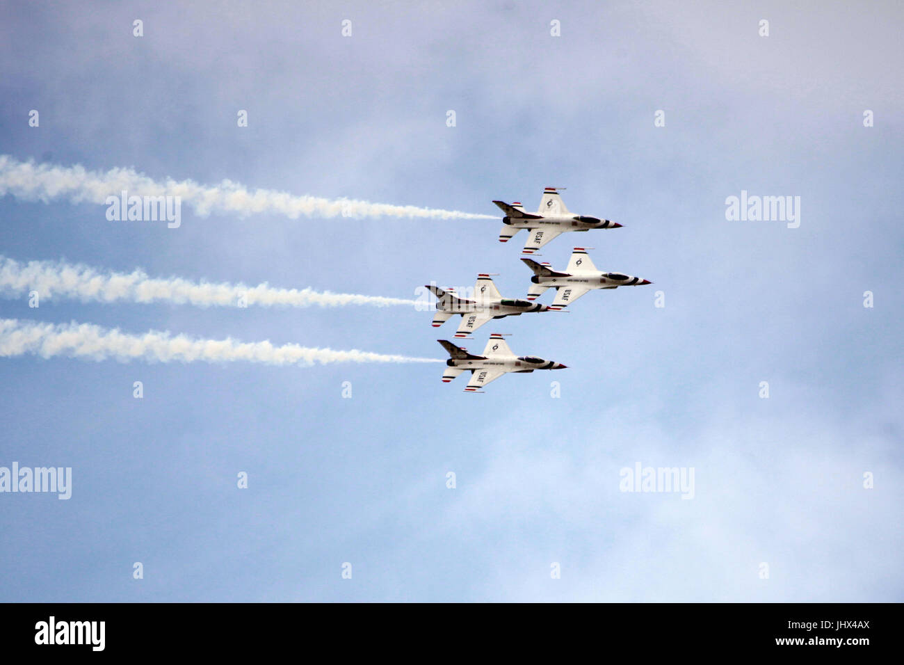 Il USAF acrobazia team display Thunderbirds, Foto Stock