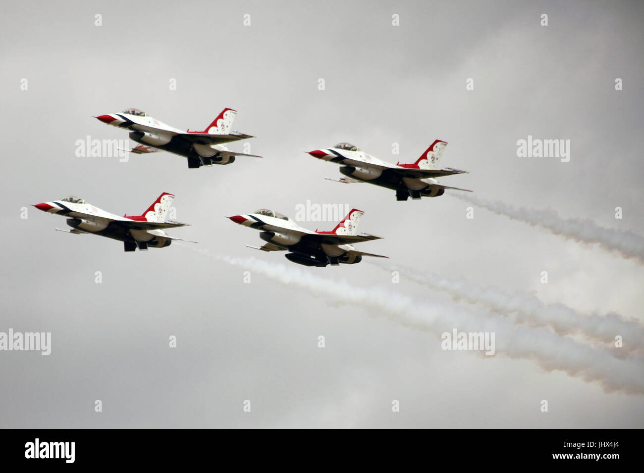 Il USAF acrobazia team display Thunderbirds, Foto Stock